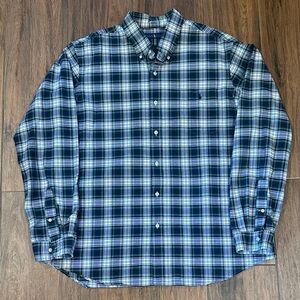 Ralph Lauren Navy and Green Checkered Shirt